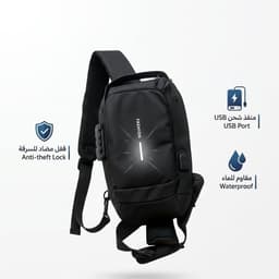 حقيبة كتف مريحة للرجال مقاومة للماء مع قفل أمان رقمي لحماية مقتنياتك 3