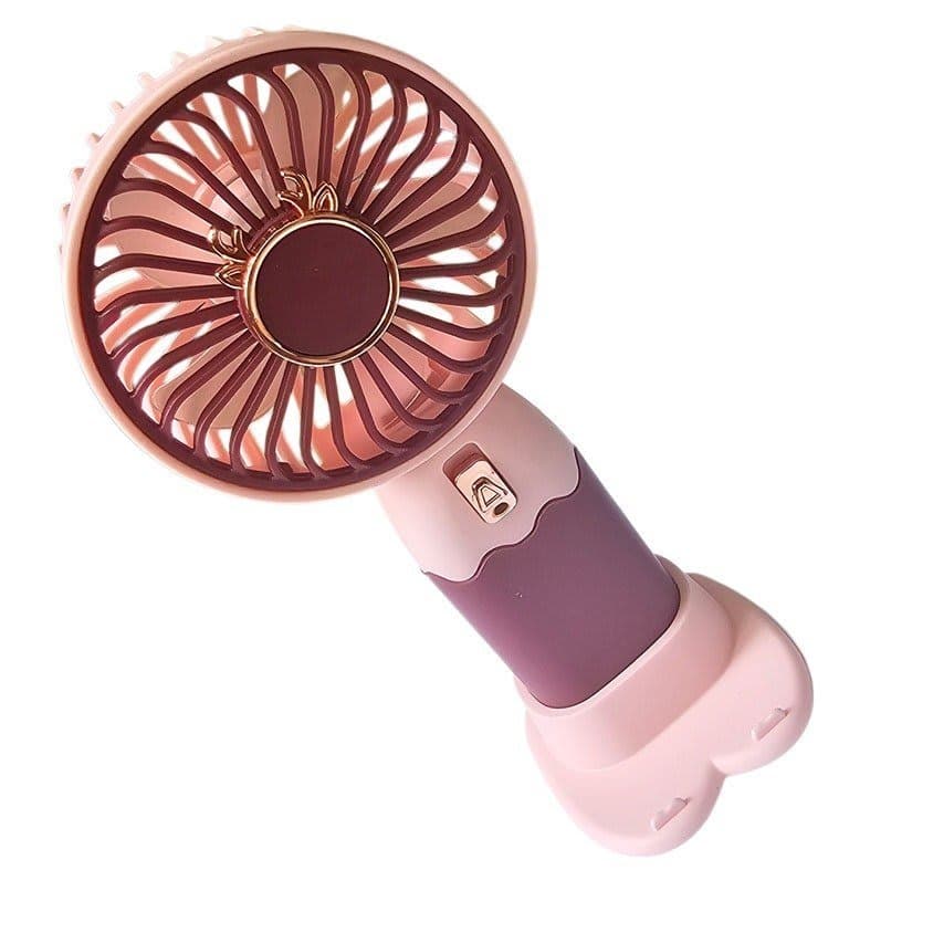 مروحة يدوية محمولة قابلة للشحن USB – تصميم لطيف وخفيفة الوزن