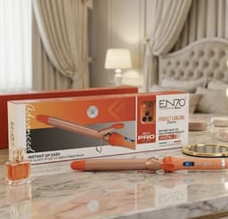 مكواة تجعيد الشعر Enzo Max Pro – تموجات كيرلي مثالية بتقنية التسخين السريع والشاشة الرقمية 1