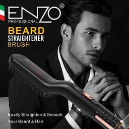 مشط Enzo الاحترافي لتمليس اللحية والشعر – تقنية السيراميك لمظهر ناعم ومرتب في ثوانٍ 3
