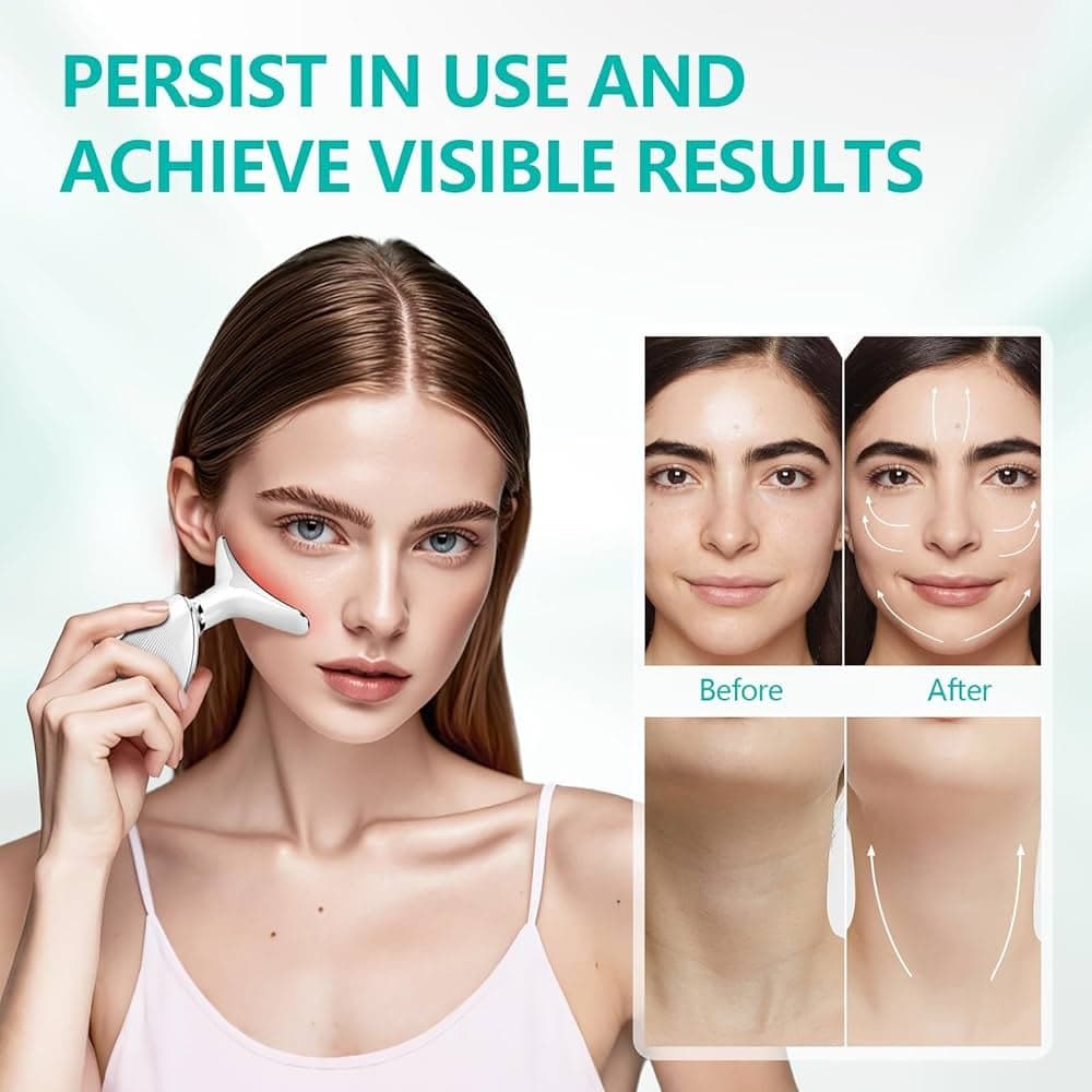 جهاز شد الرقبة والوجه بتقنية LED و Microcurrent – مدلك &amp;amp;quot;V-Face&amp;amp;quot; الاحترافي