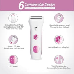 ماكينة الحلاقة النسائية LadySpa Pro من DSP - حلاقة ناعمة، آمنة ومقاومة للماء 4